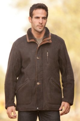 Men's Frisco Shearling Coat with Italian Leather Trim