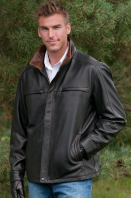 Men's James Pebbled Deerskin Leather Jacket