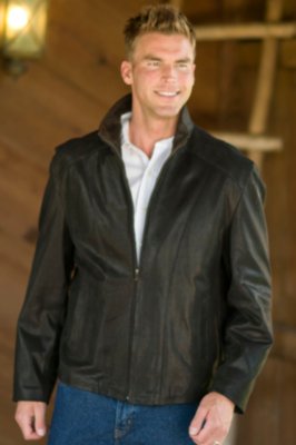 Men's Two-Toned Leather Jacket