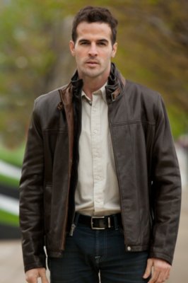 Men's Andrew Marc Deer Stalker Leather Jacket