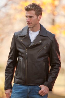 Men’s Andrew Marc Crash Leather Motorcycle Jacket