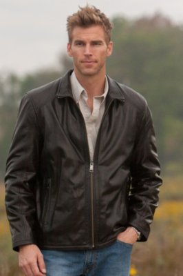 Men's Andrew Marc Alex Lambskin Leather Jacket