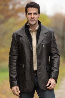 Men's Gavin Lambskin Leather Blazer 
