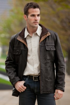 Men's Soho African Lambskin Leather Coat