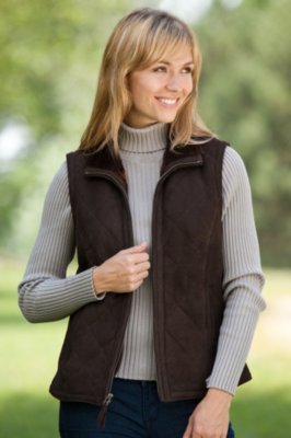 Women's Michelle Sueded Shearling Sheepskin Vest 
