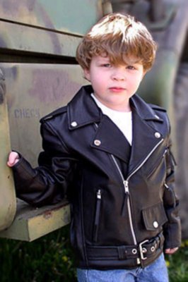 Children's Leather Motorcycle Jacket