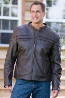 Men's Euro Leather Motorcycle Jacket