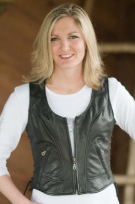 Women's Leather Side Lace Vest