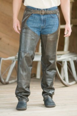 Men's Deep Pocket Leather Chaps