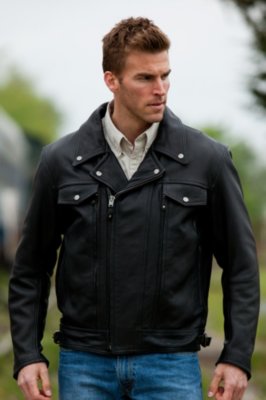 Men's Ryder Cowhide Leather Motorcycle Jacket