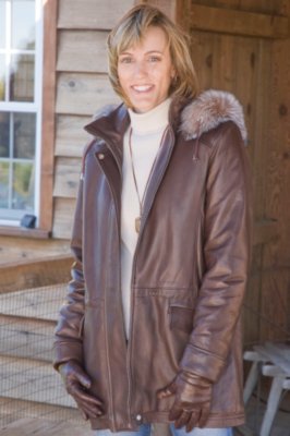 Women's Anorak with Detachable Fox Hood
