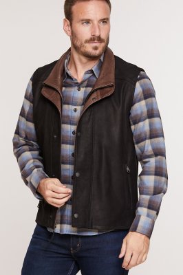 Men's Falcon Buffed Lambskin Leather Vest