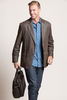 Men's Beaumont Patina Lambskin Leather Blazer