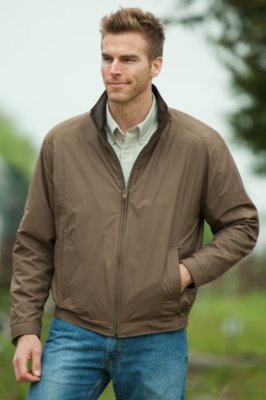 Men's Garrett Microfiber Jacket with Leather Trim 