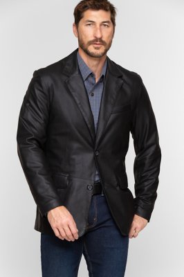 Men's Coltrane Lambskin Leather Blazer