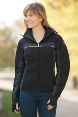 Women's Totta Knitshell Wool-Blend Jacket, F-BLACK, Size MEDIUM (4-6)