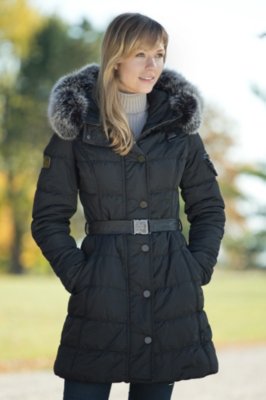 Women's Nero Ski Jacket with Fox Fur Trim