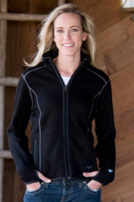 Women's Kuhl Tara Full-Zip Fleece Jacket, BLACK, Size LARGE (10)