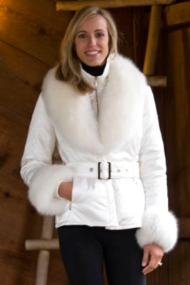 Women's Anita Jacket with Detachable Fox Collar & Cuffs