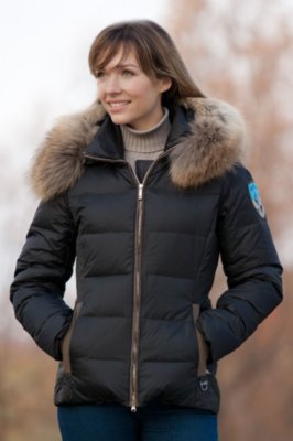 Women's M. Miller Gretchen Quilted Down Jacket with Raccoon Fur Trim
