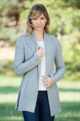 Women's Adalira Alpaca Wool Shawl Cardigan Sweater