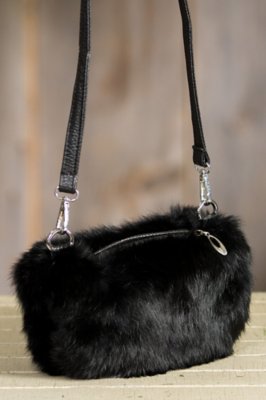 Women's Rabbit Fur Muff Purse