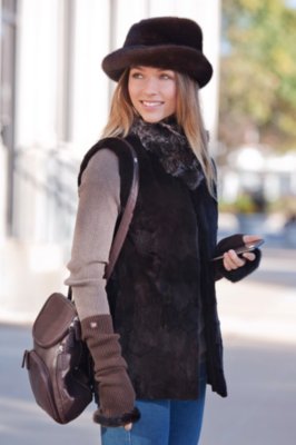 Women's Stephanie Reversible Mink Fur Vest