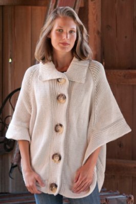 Women's Denmark Collared Cotton Poncho
