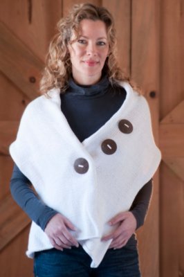 Women's Button Wrap with Silver, 09 WHITE, Size 1 Size