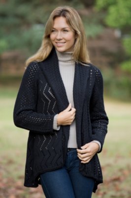 Women's Asha Cocoon Handmade Cotton Cardigan Sweater