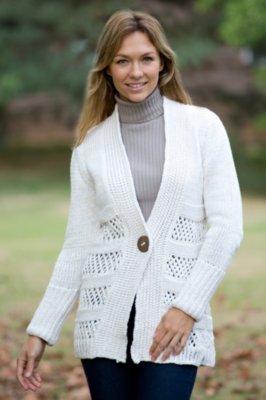 Women's Malolos Handmade Cotton Cardigan Sweater