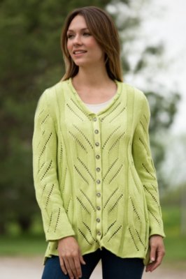 Women's Global Button Cotton Cardigan Sweater