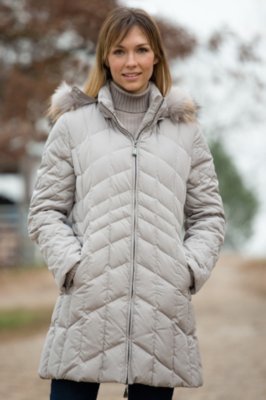 Women's Annaleesa Down Jacket with Raccoon Fur Trim