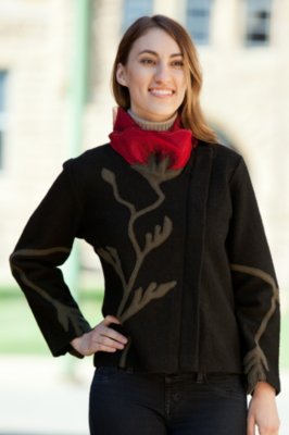 Women's Lorna Poppy Boiled Wool Jacket