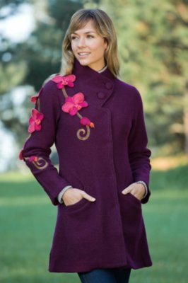 Women's Klarinda Orchid Boiled Wool Coat