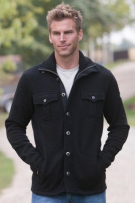 Men's Kuhl Spy Wool Sweater Jacket, BLACK, Size LARGE (42/44)