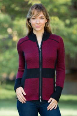 Women's McKenzie Wool-Blend Zip Cardigan Sweater