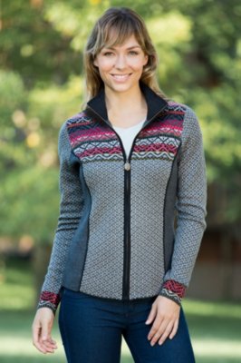 Women's Rory Wool-Blend Zip Cardigan Sweater