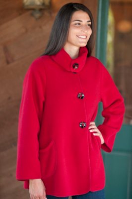 Women’s Tie Button Fleece Jacket