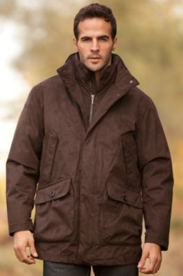Men's Suede Twill Waterproof Parka