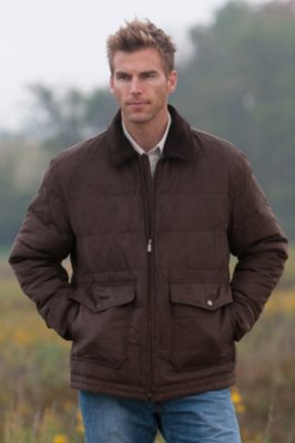 Men's Colby Micro Suede Down Bomber Jacket