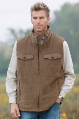 Men's Herringbone Micro Suede Vest