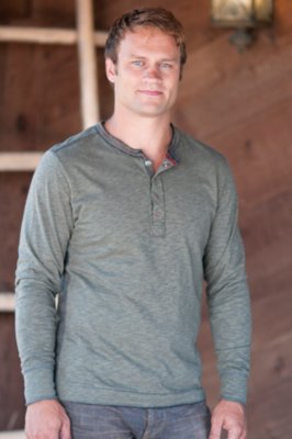 Men’s Slub Jersey Long Sleeved Henley