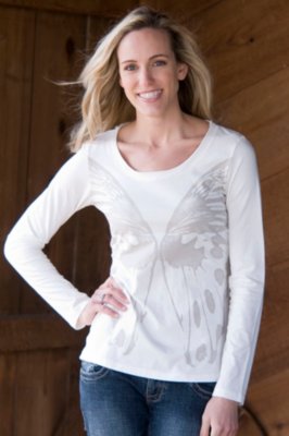Women's Organic Cotton Wings Long-Sleeve Tee
