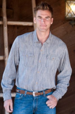 Men’s Wyoming Long-Sleeve Sport Shirt
