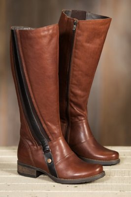 Women's Overland Beth Fleece-Lined Leather Boots, FIONA MID BROWN