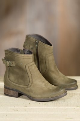 Women's Overland Sally Wool-Lined Leather Boots, OLIVE