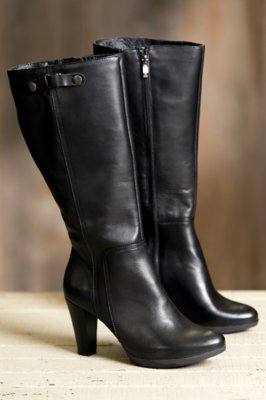 Women's Overland Reece Leather Boots, BLACK 41