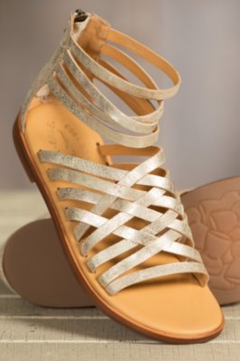 Women's Kork-Ease Palmyra Leather Gladiator Sandals, GOLD METALLIC