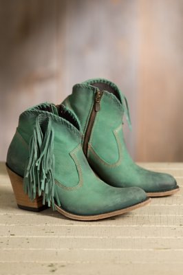 Women's Liberty Black Suede Ankle Cowboy Boots, VEGAS TURQUEZA